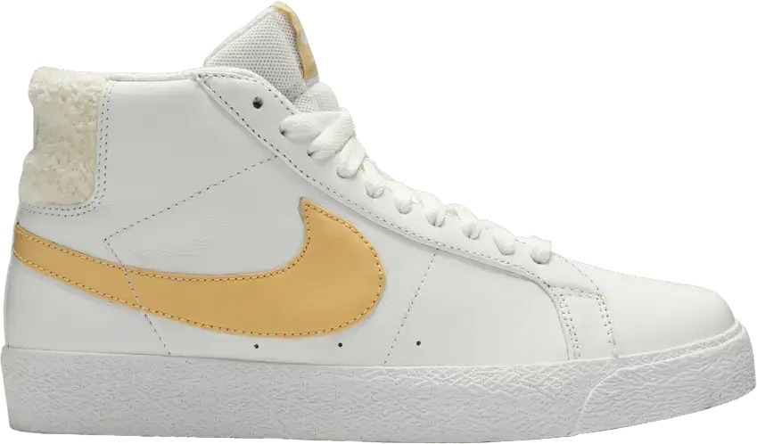  Nike SB Zoom Blazer Mid White Celestial Gold