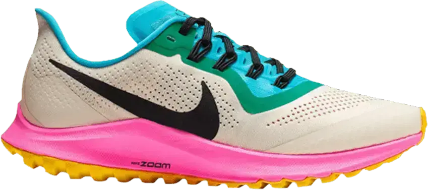  Nike Air Zoom Pegasus 36 Trail Light Orewood Brown Pink Blast Blue Lagoon (W)