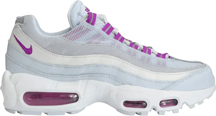  Nike Air Max 95 Football Grey Hyper Violet (Women&#039;s)