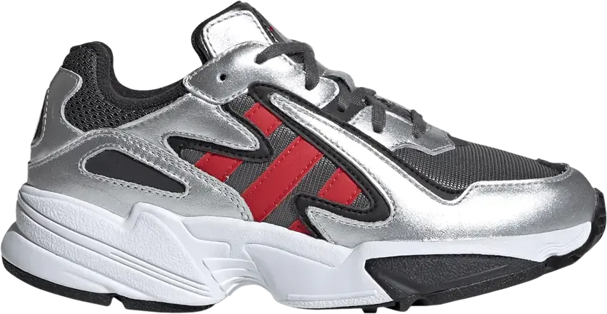  Adidas Yung-96 Chasm J &#039;Silver Metallic Scarlet&#039;