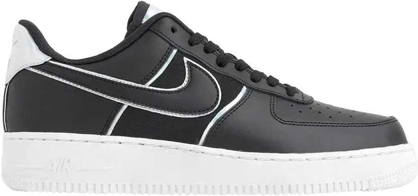  Nike Air Force 1 Low Black Iridescent Outline