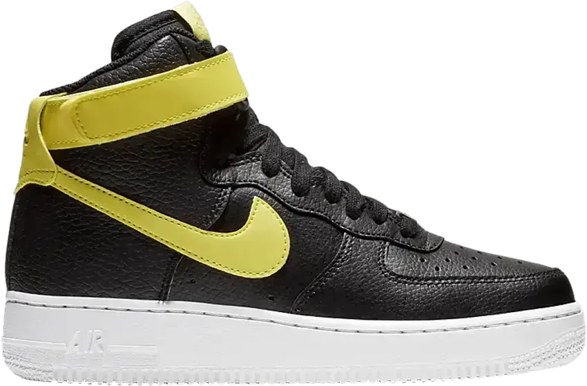  Nike Air Force 1 High Black Yellow Pulse (Women&#039;s)
