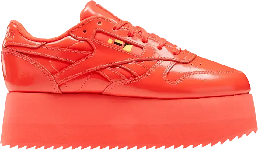  Reebok Gigi Hadid x Wmns Classic Leather Triple Platform &#039;Neon Red&#039;