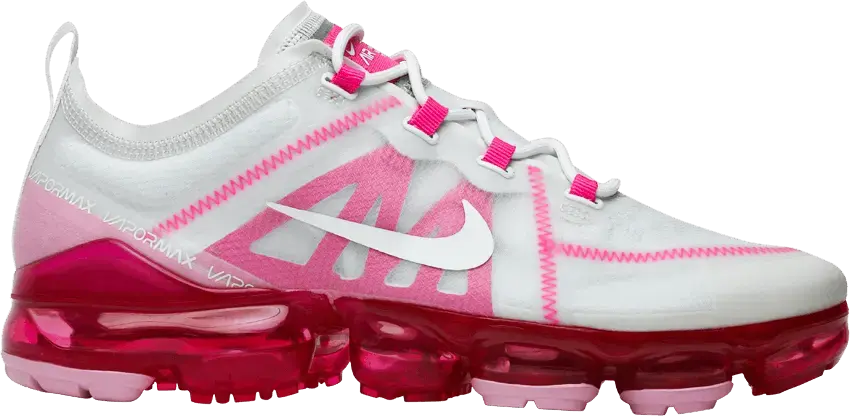  Nike Air VaporMax 2019 Summit White Pink Rise (Women&#039;s)