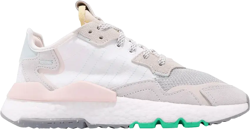  Adidas adidas Nite Jogger White Mint Pink (Women&#039;s)