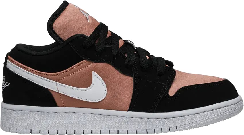  Jordan 1 Low Black White Rose Gold (GS)