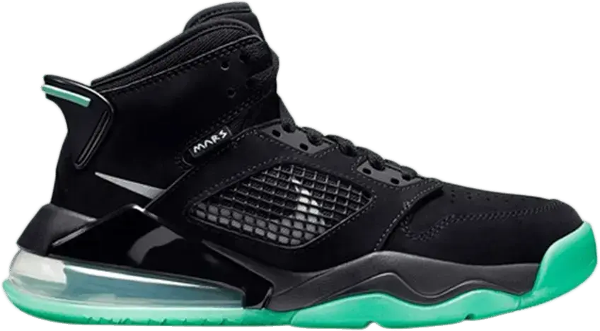  Jordan Mars 270 Black Green Glow (GS)