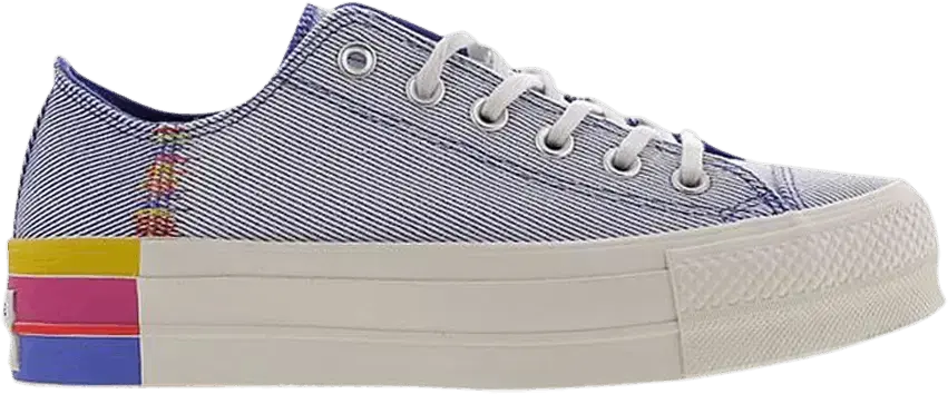  Converse Wmns Chuck Taylor All Star Lift Low &#039;Ranbow - Ozone Blue&#039;