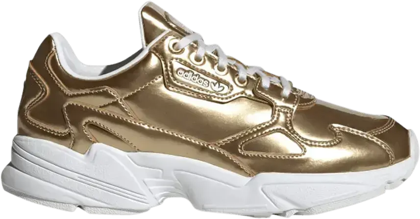  Adidas adidas Falcon Gold Metallic Crystal White (Women&#039;s)
