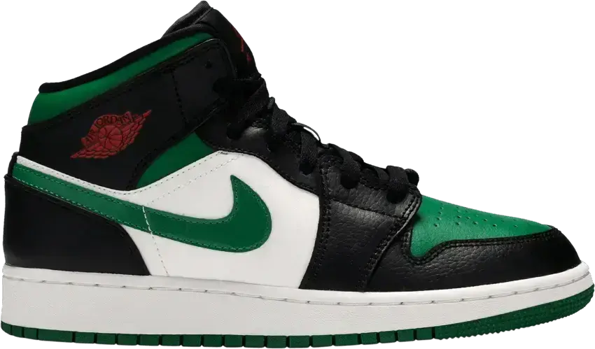  Jordan 1 Mid Green Toe (GS)