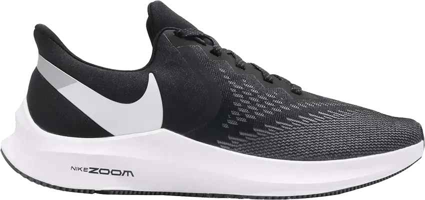  Nike Zoom Winflo 6 Black White Dark Grey
