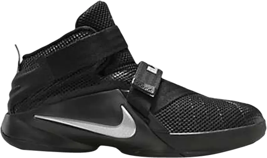  Nike LeBron Soldier 9 PS &#039;Black Silver&#039;