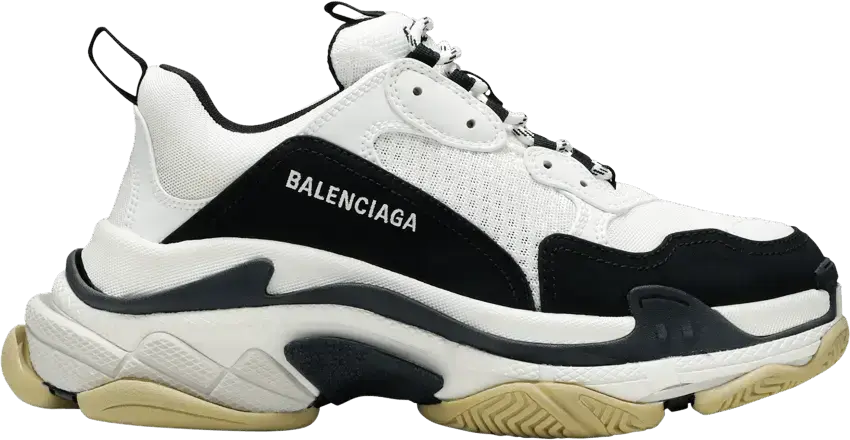  Balenciaga Triple S White Black