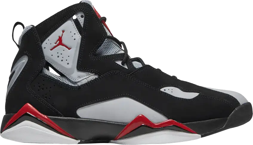  Jordan True Flight Black Varsity Red Wolf Grey