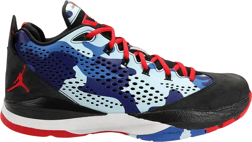 Jordan CP3.VII Black Sport Red Chambray Blue Game Royal