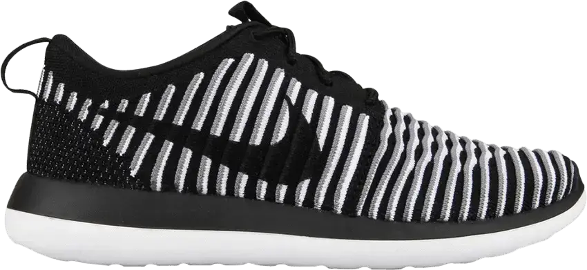  Nike Roshe Two Flyknit Black Black White (Women&#039;s)