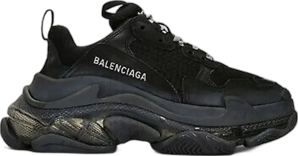  Balenciaga Triple S Black Clear Sole (Women&#039;s)