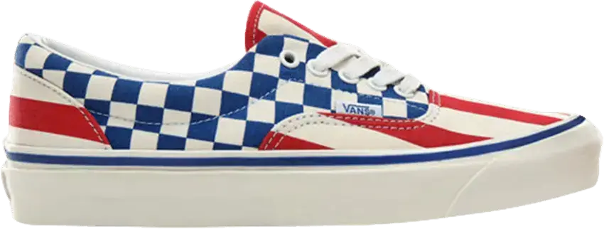  Vans Era 95 Anaheim Factory Red Stripes Blue Checkers