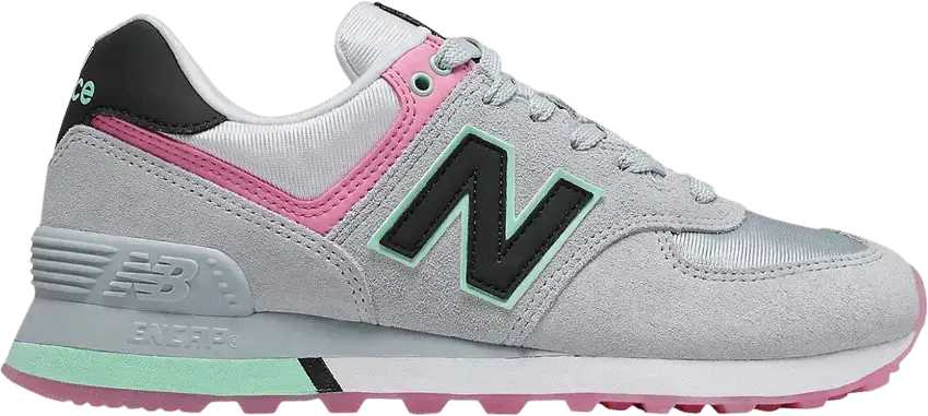  New Balance 574 Grey Pink Mint (Women&#039;s)