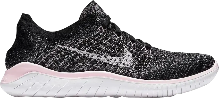  Nike Free RN Flyknit 2018 Black Pink Foam (Women&#039;s)