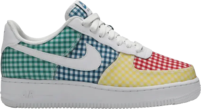  Nike Air Force 1 Low QS Gingham Pack Multicolor (Women&#039;s)