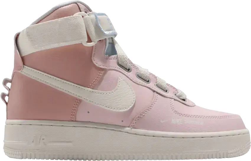  Nike Air Force 1 High Utility “Force is Female” Echo Pink Sail (Women&#039;s)