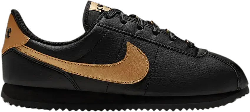  Nike Cortez Basic Black Metallic Gold (GS)