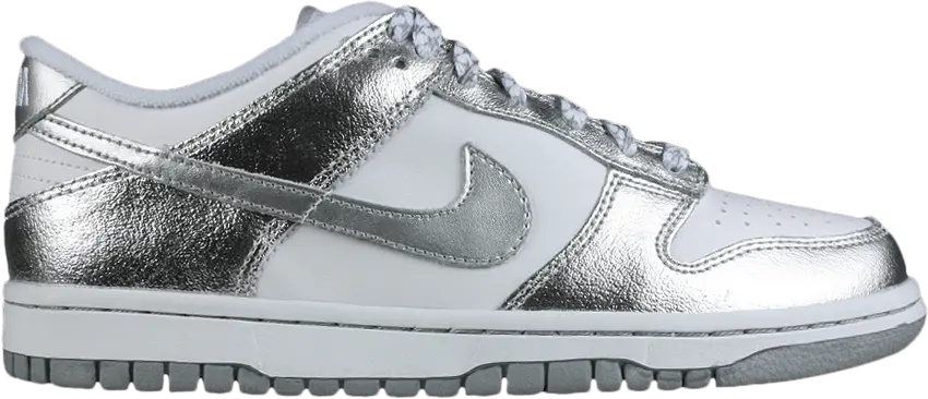  Nike Dunk Low GS &#039;White Metallic Silver&#039;