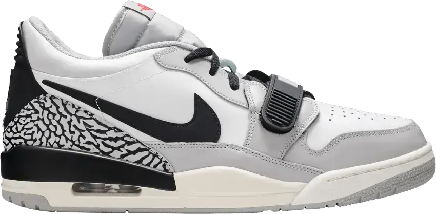  Jordan Legacy 312 Low Tech Grey Fire Red Black