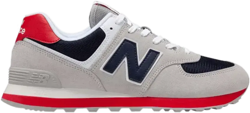  New Balance 574 Classic Grey Navy Red