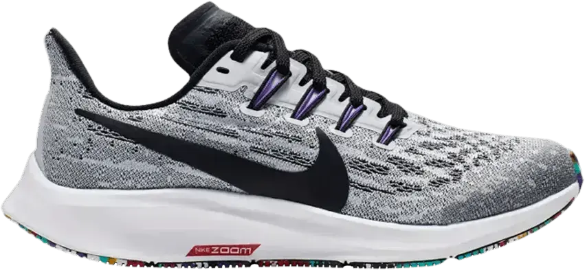  Nike Air Zoom Pegasus 36 White Black Hyper Grape (GS)