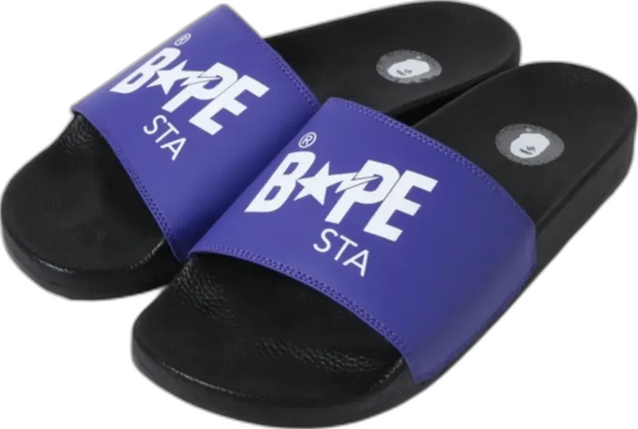  A Bathing Ape Bape Sta Slide Black Purple