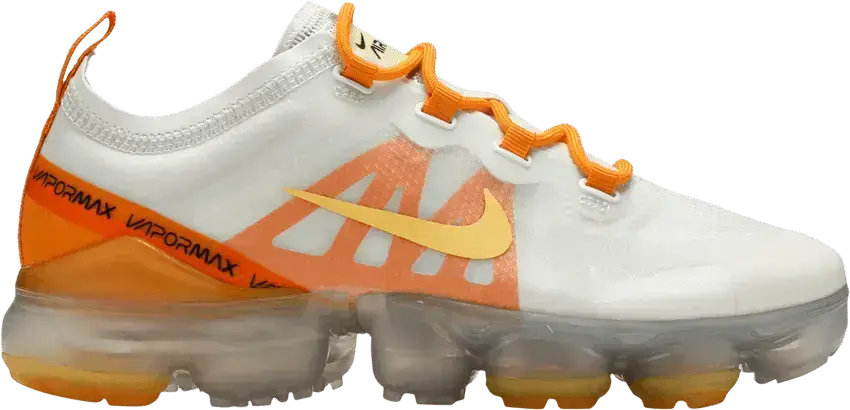  Nike Air VaporMax 2019 White Orange Peel (Women&#039;s)