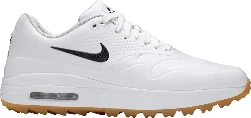  Nike Air Max 1 Golf &#039;White Gum - Black Swoosh&#039;