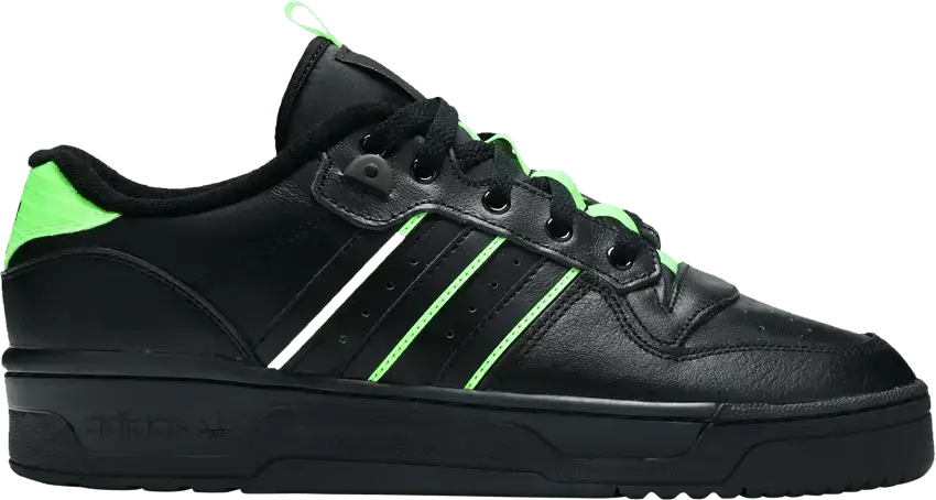  Adidas adidas Rivalry Low Core Black Solar Green