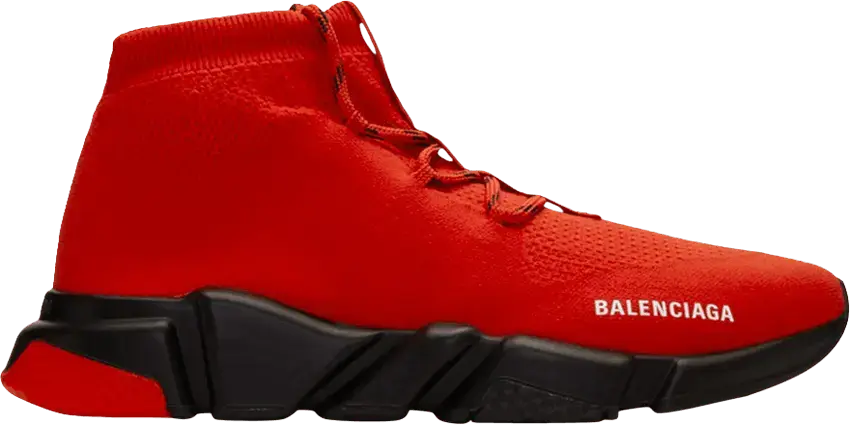  Balenciaga Speed Trainer Lace-Up &#039;Red Black&#039;