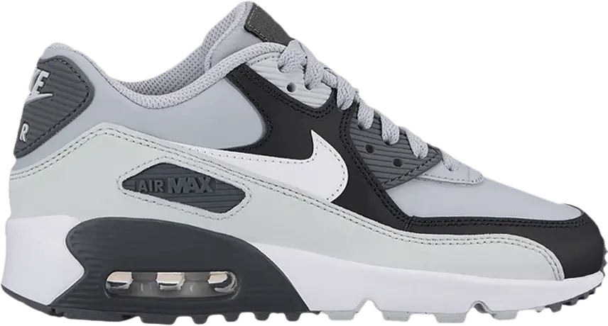  Nike Air Max 90 Leather Wolf Grey Black (GS)