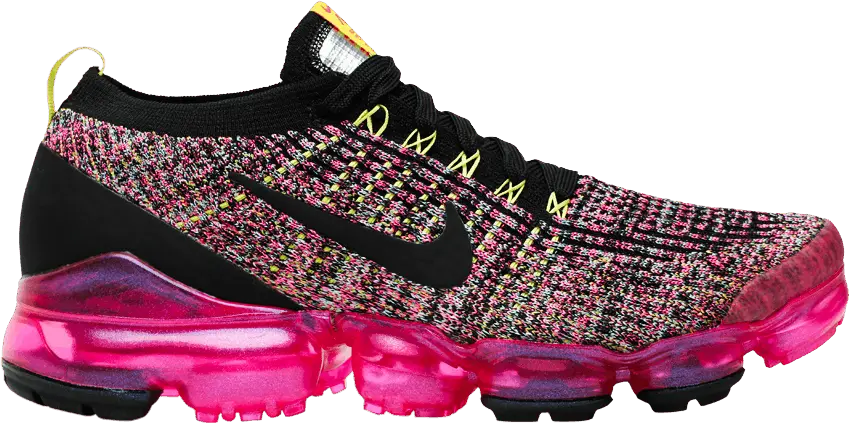  Nike Air VaporMax Flyknit 3 Black Pink Blast (Women&#039;s)