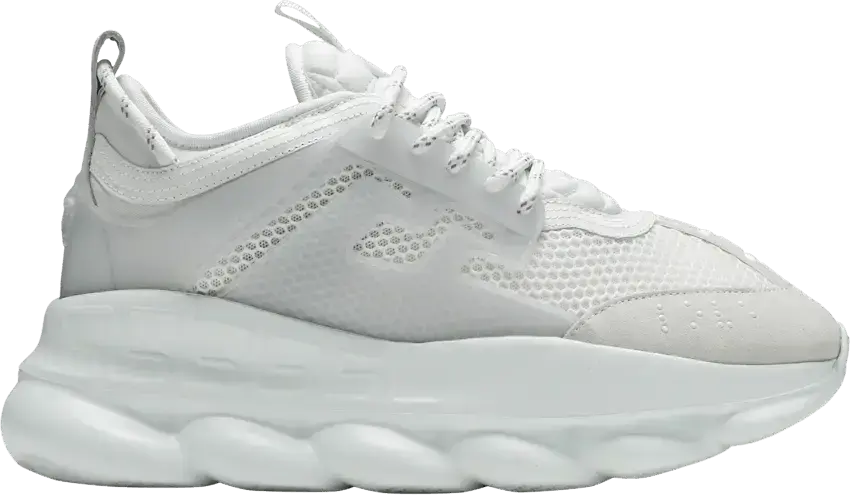  Versace Chain Reaction White Mesh Rubber Suede