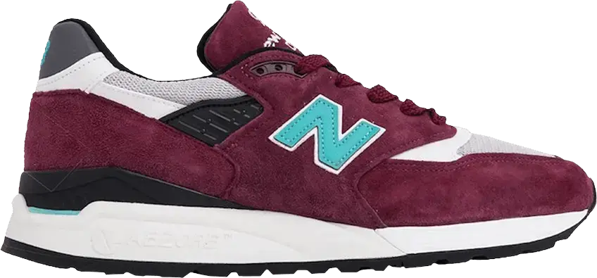  New Balance 998 Burgundy Chalk