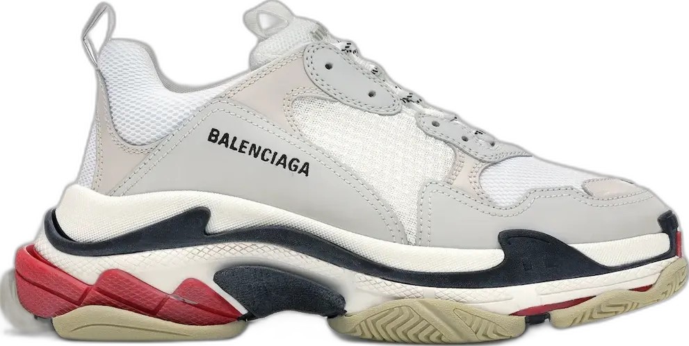  Balenciaga Triple S White Black Red