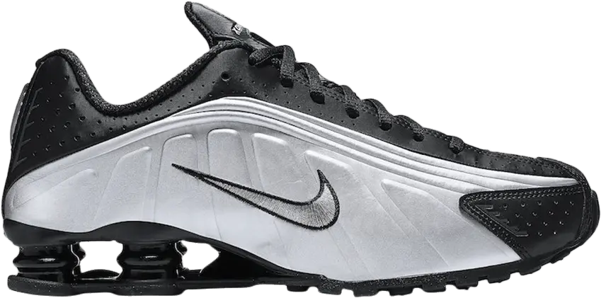  Nike Shox R4 Black Metallic Silver