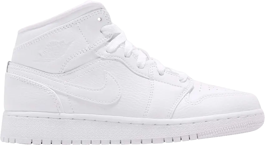  Jordan 1 Mid Triple White (2019) (GS)