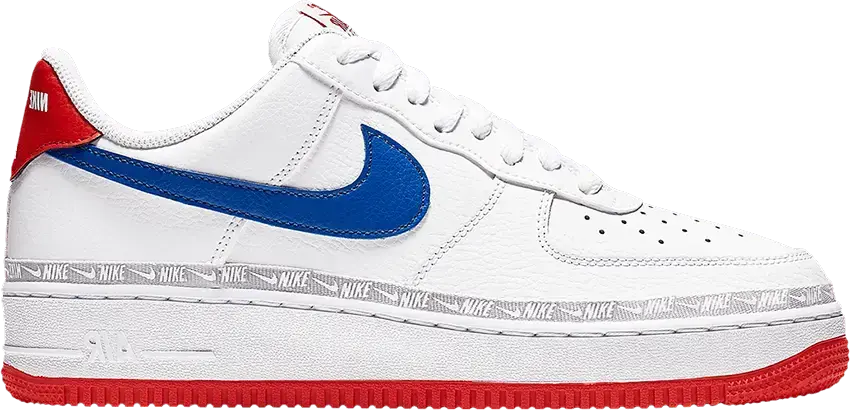  Nike Air Force 1 Low Overbranding White Red Blue