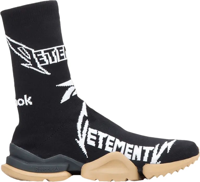  Reebok Vetements x Metal Sock Runner Boot &#039;10th Anniversary - Black&#039;
