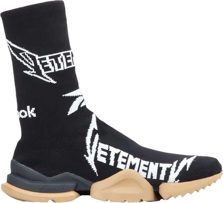 Reebok Vetements x Metal Sock Runner Boot &#039;10th Anniversary - Black&#039;