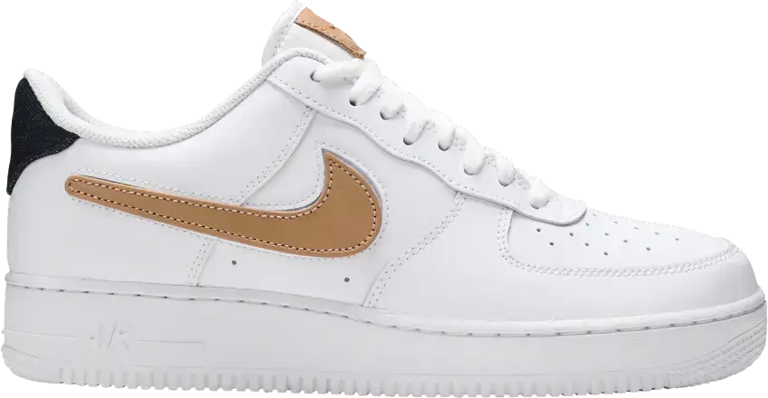  Nike Air Force 1 Low Removable Swoosh Pack White Vachetta Tan