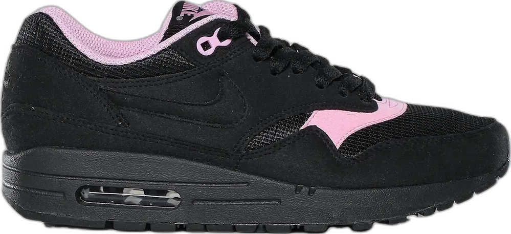  Nike Air Max 1 Black Perfect Pink (Women&#039;s)