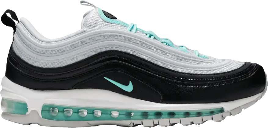  Nike Air Max 97 Platinum Black Aurora Green (Women&#039;s)