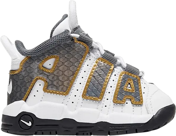  Nike Air More Uptempo White Anthracite Snakeskin (TD)